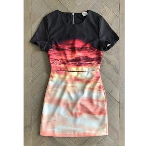 Nasty Gal Saturn Going Out Dress Crop Top Cut Out